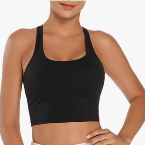 Black workout tank top